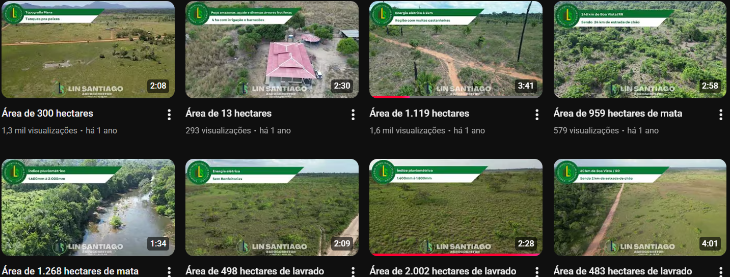 Thumb do canal mostrando fazenda em Roraima